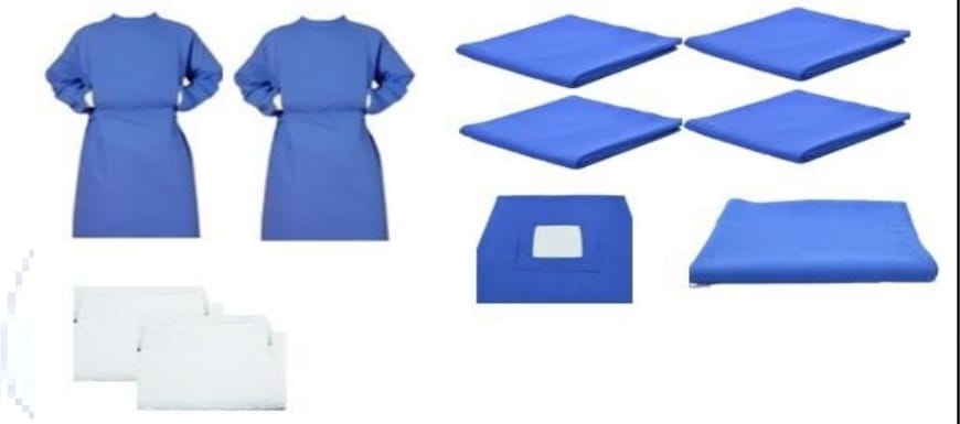 BULTO PAQUETE CIRUGIA MENOR ALGODON AZUL INDIOLINO